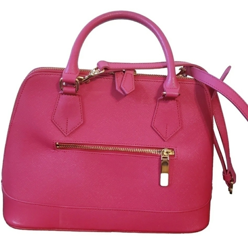 Samantha Thavasa Pink Handbag purse with handles & strap gold lock & keys EUC - Picture 2 of 16